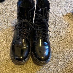 Black womens combat boots